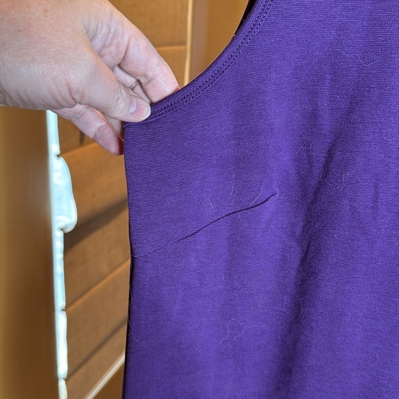 Draper’s and Damon’s Petites Purple Sleeveless Knee Length Dress Size PL - Picture 2 of 5